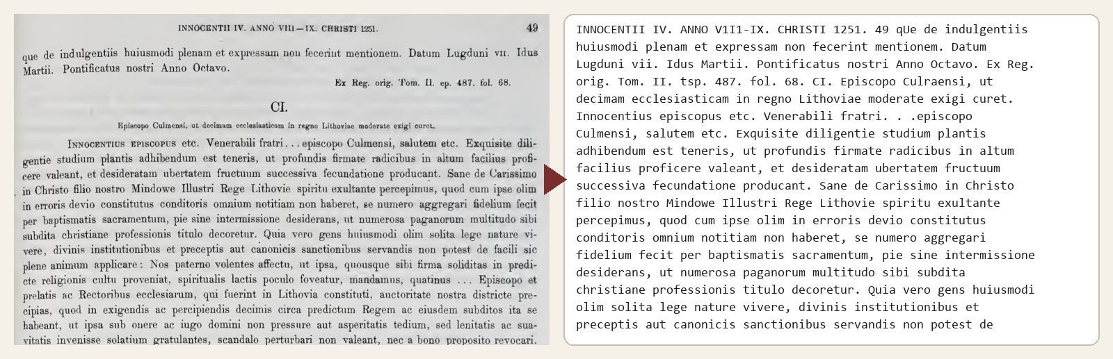En skanning från 1860 och den igenkända texten, klar att söka i.