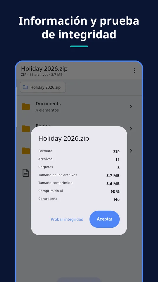 UZYTAK Archive — Información y prueba de integridad