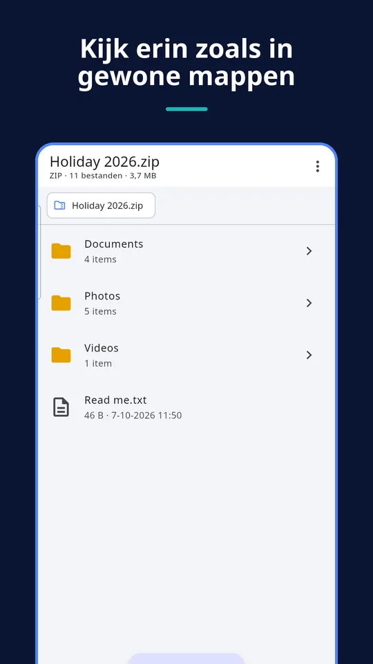 UZYTAK Archive — Kijk erin zoals in gewone mappen