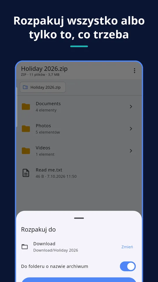 UZYTAK Archive — Rozpakuj wszystko albo tylko to, co trzeba