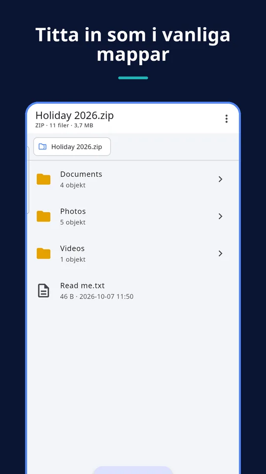 UZYTAK Archive — Titta in som i vanliga mappar