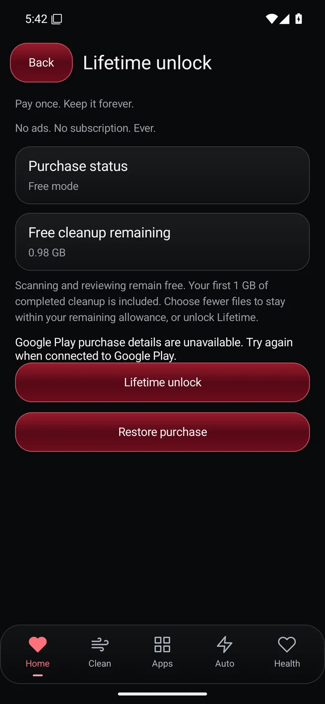 UZYTAK Cleaner · Lifetime · English