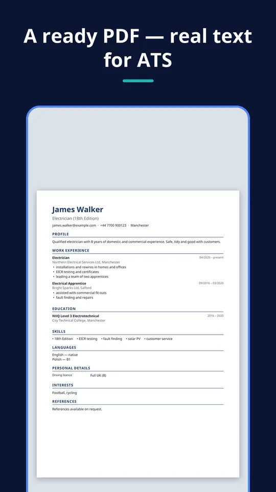 UZYTAK CV — CV as PDF