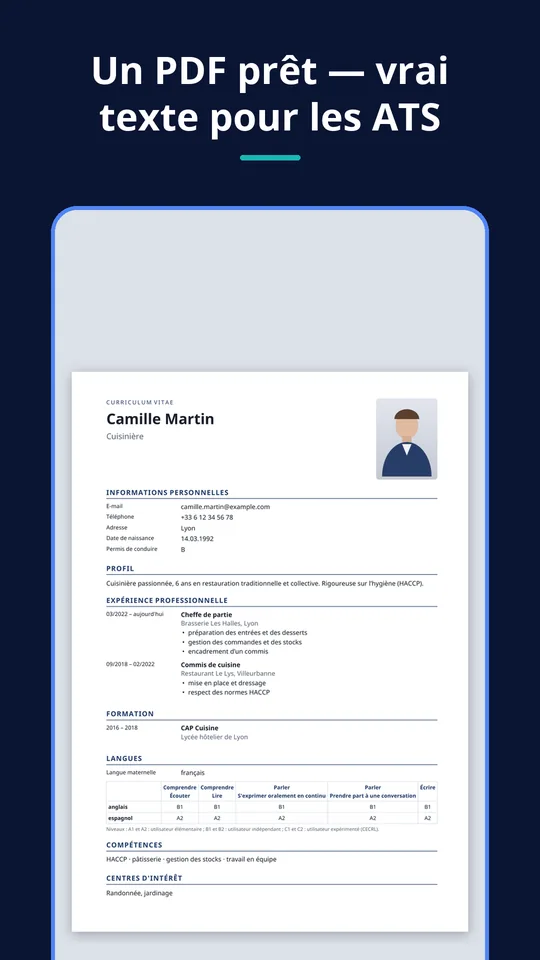 UZYTAK CV — Le CV en PDF