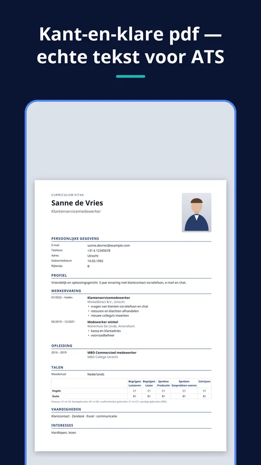 UZYTAK CV — Cv als pdf