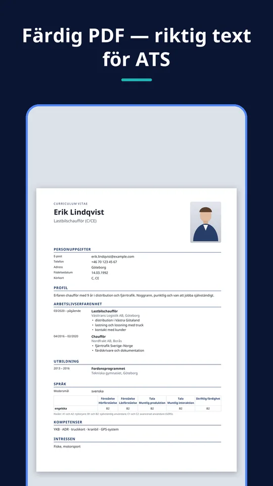UZYTAK CV — CV som PDF