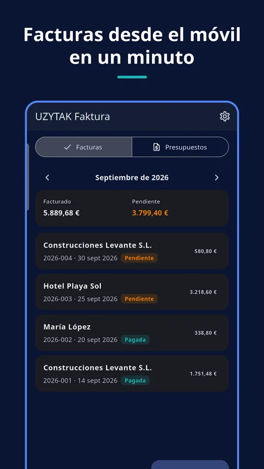 UZYTAK Faktura — Mes