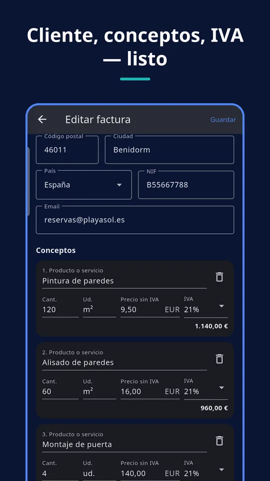 UZYTAK Faktura — Editor