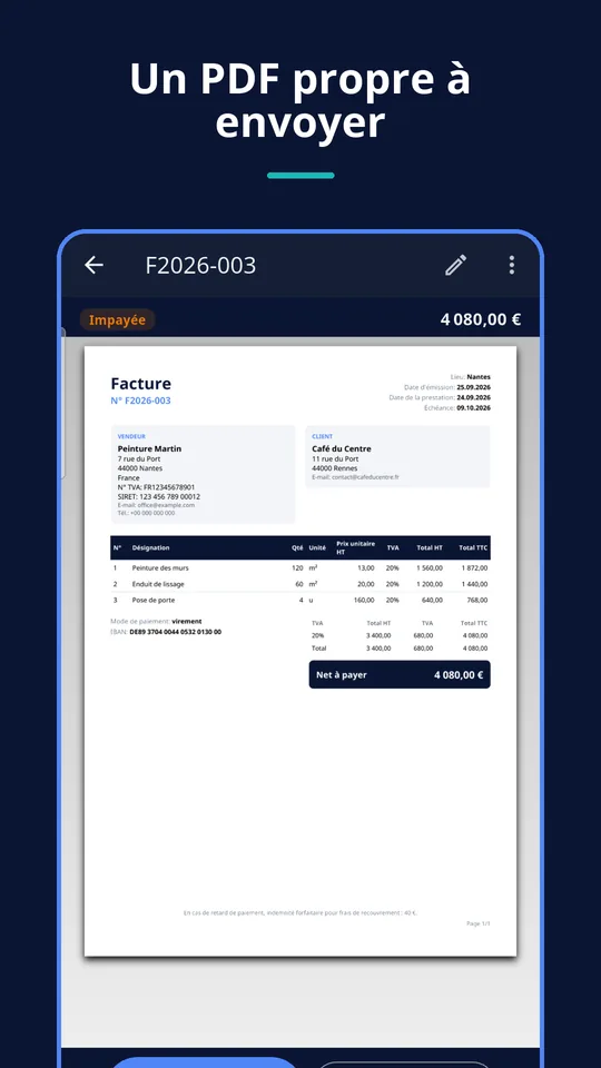 UZYTAK Faktura — Facture PDF