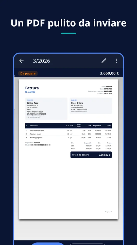 UZYTAK Faktura — Fattura in PDF