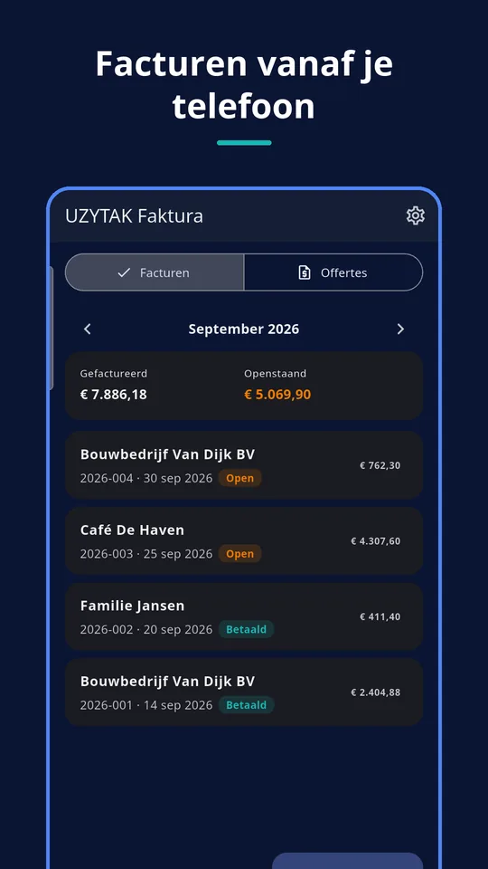 UZYTAK Faktura — Maand