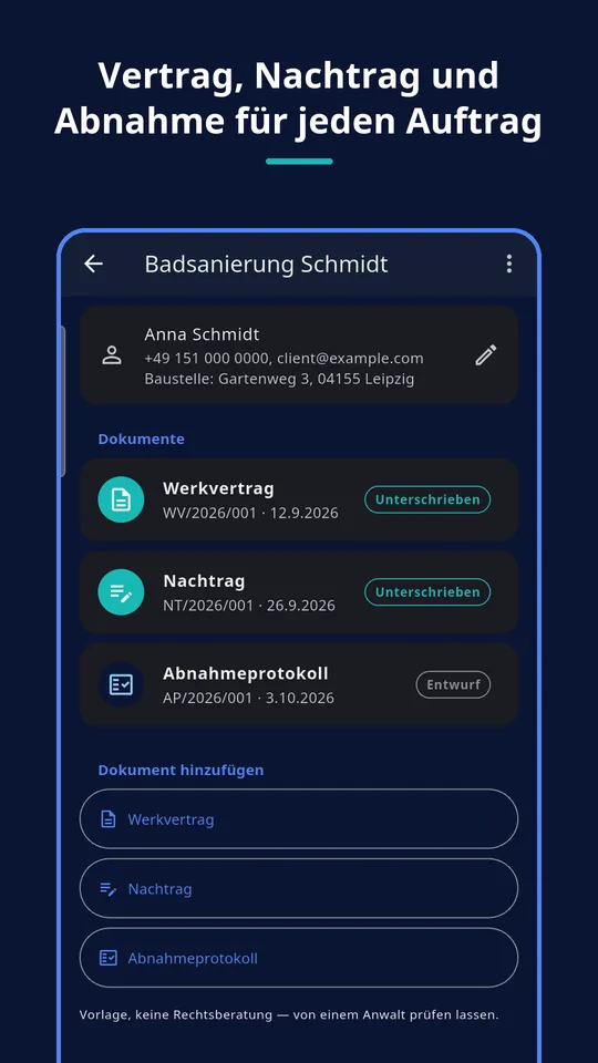 UZYTAK Handover — Auftrag