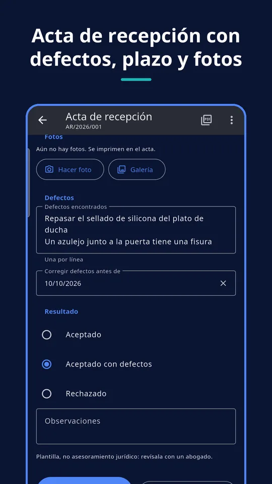 UZYTAK Handover — Acta de recepción
