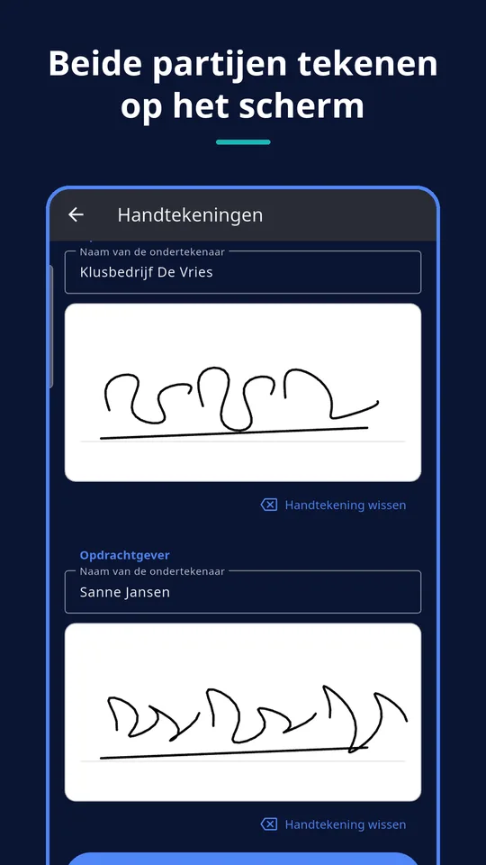UZYTAK Handover — Handtekeningen