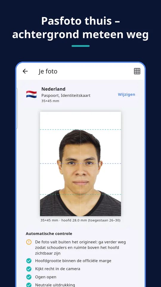 UZYTAK ID Photo — Pasfoto thuis – achtergrond meteen weg