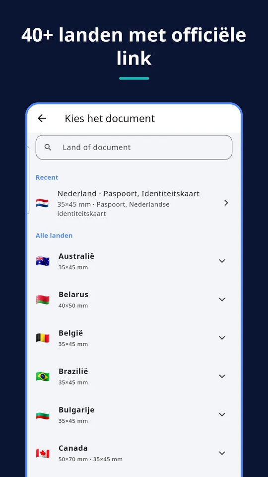 UZYTAK ID Photo — 40+ landen met officiële link