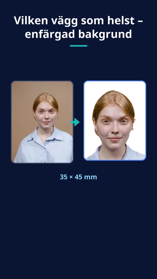 UZYTAK ID Photo — Vilken vägg som helst – enfärgad bakgrund