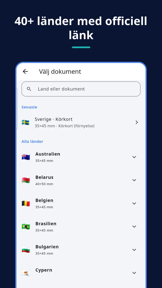 UZYTAK ID Photo — 40+ länder med officiell länk