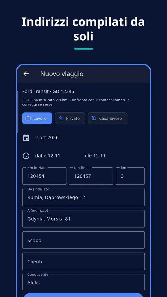 UZYTAK Kilometr — Viaggio