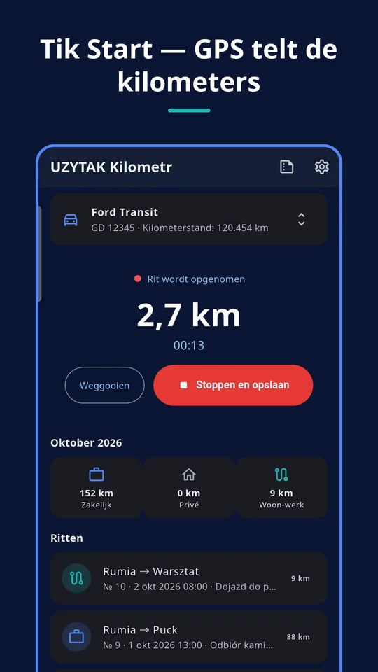 UZYTAK Kilometr — Opname