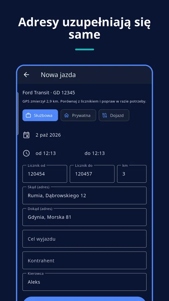 UZYTAK Kilometr — Jazda