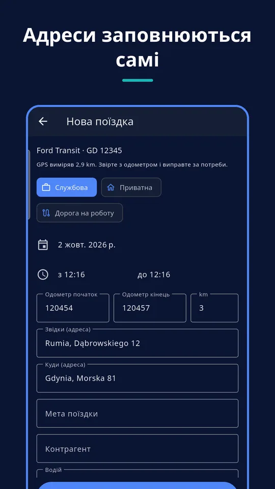 UZYTAK Kilometr — Поїздка