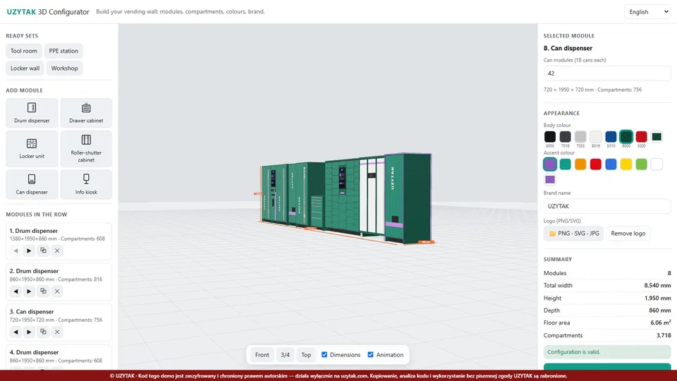 Cabinets and vending machines