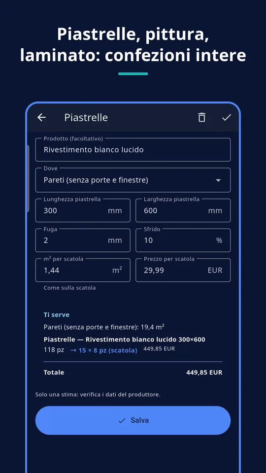 UZYTAK Materials — Calcolo