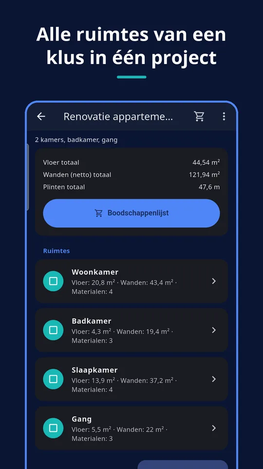 UZYTAK Materials — Project met ruimtes
