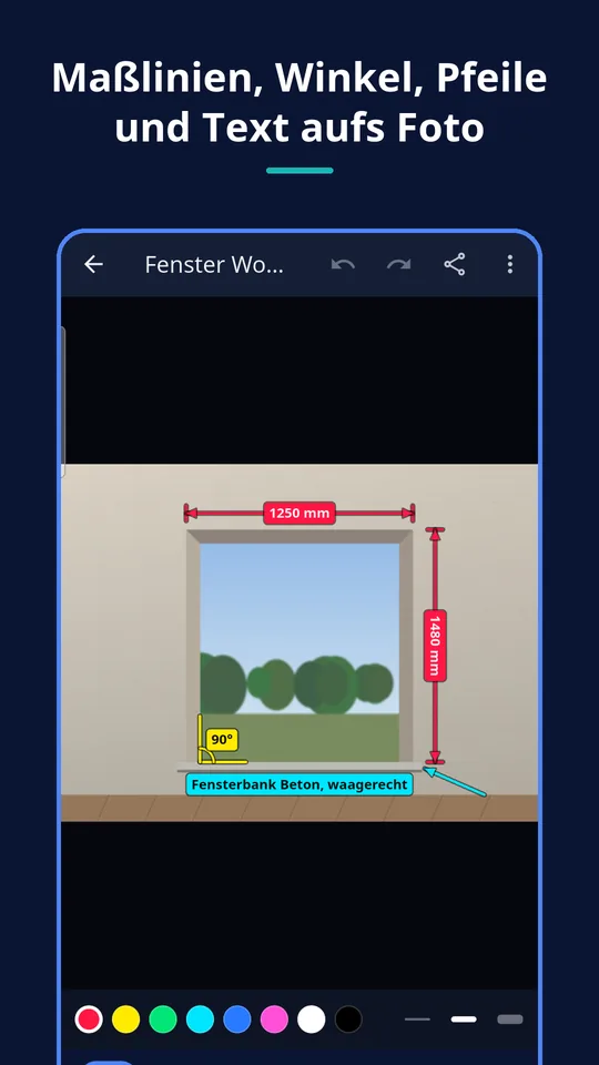 UZYTAK Photo Measures — Aufs Foto zeichnen