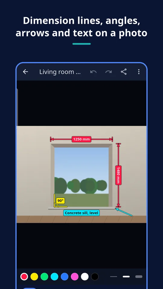 UZYTAK Photo Measures — Draw on the photo
