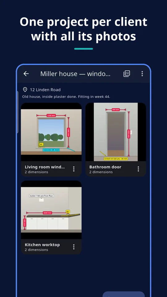 UZYTAK Photo Measures — One project per client