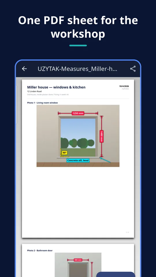 UZYTAK Photo Measures — PDF for the workshop