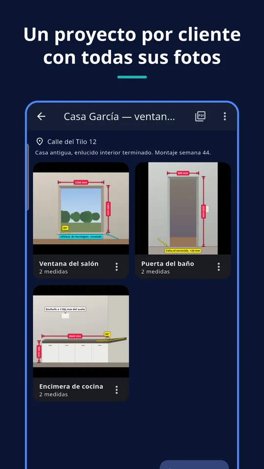 UZYTAK Photo Measures — Un proyecto por cliente