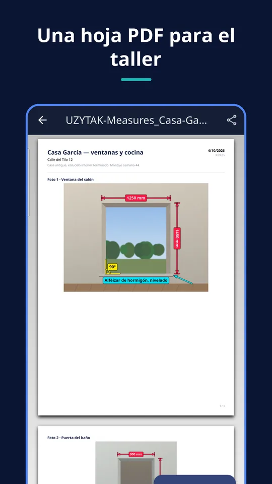 UZYTAK Photo Measures — PDF para el taller