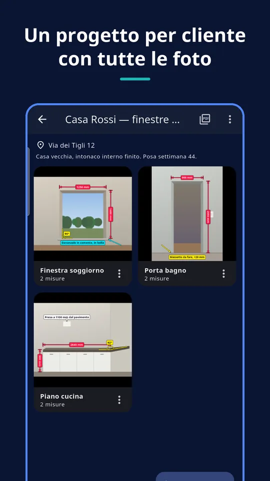 UZYTAK Photo Measures — Un progetto per cliente