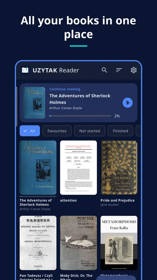 UZYTAK Reader — All your books in one place