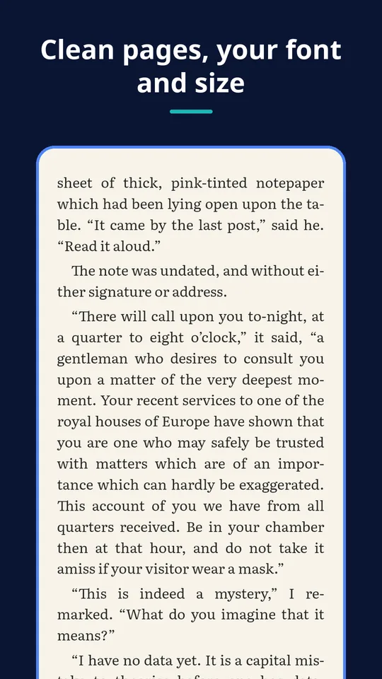 UZYTAK Reader — Clean pages, your font and size