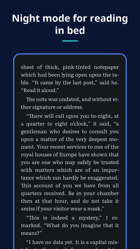 UZYTAK Reader — Night mode for reading in bed