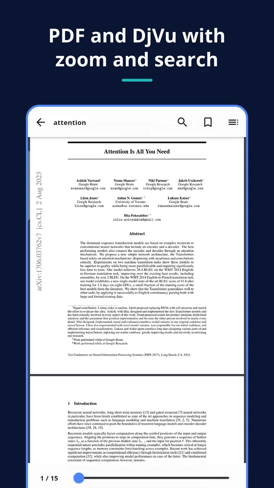 UZYTAK Reader — PDF and DjVu with zoom and search