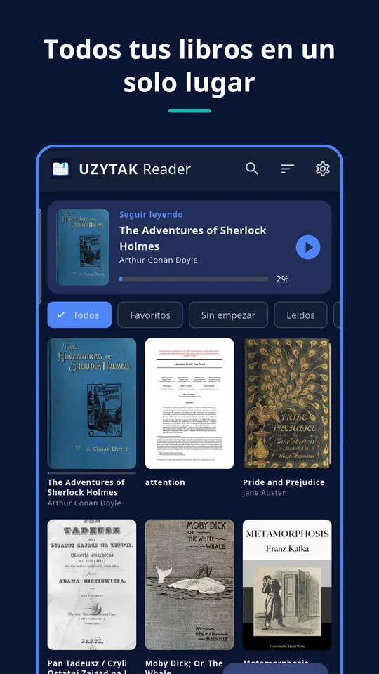 UZYTAK Reader — Todos tus libros en un solo lugar