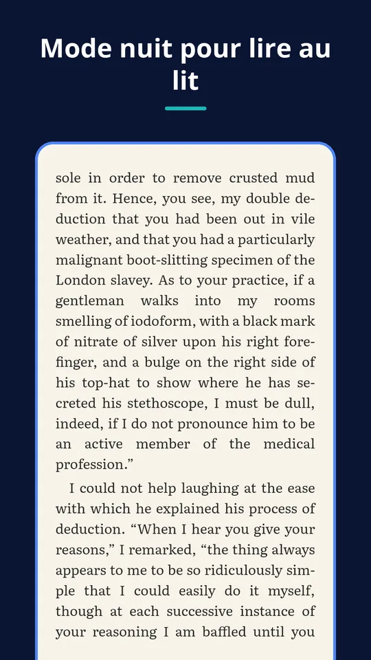 UZYTAK Reader — Mode nuit pour lire au lit