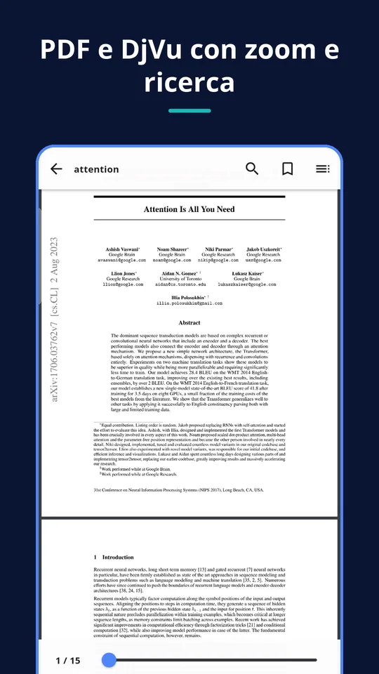 UZYTAK Reader — PDF e DjVu con zoom e ricerca