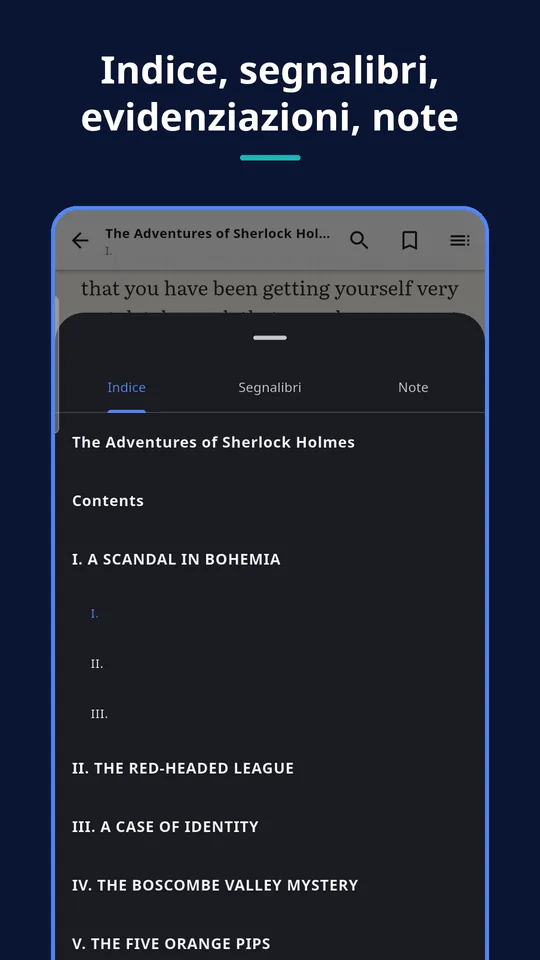 UZYTAK Reader — Indice, segnalibri, evidenziazioni, note