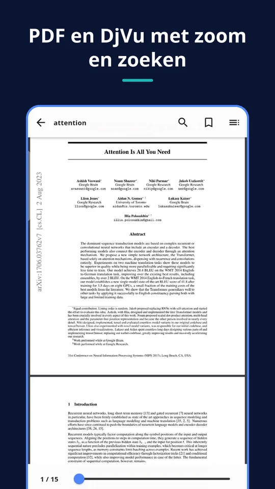 UZYTAK Reader — PDF en DjVu met zoom en zoeken