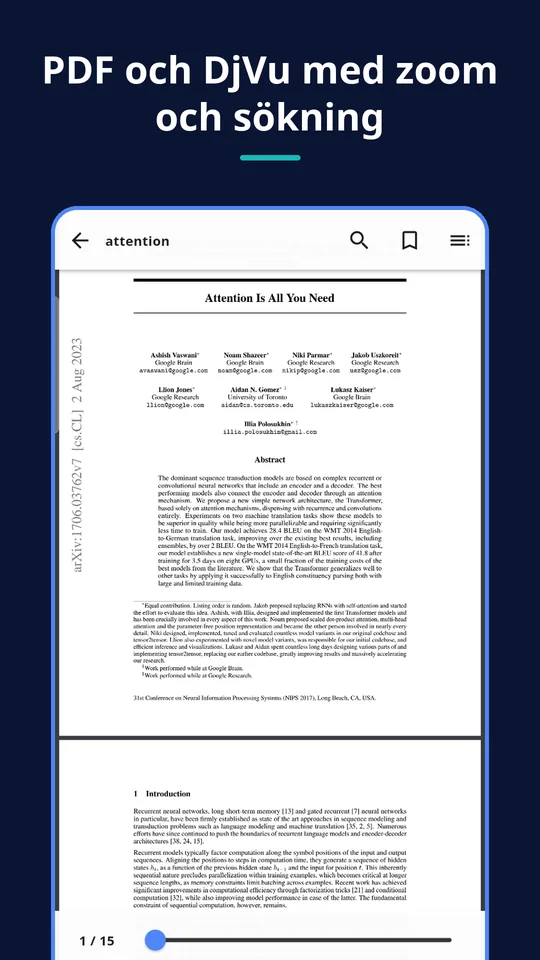 UZYTAK Reader — PDF och DjVu med zoom och sökning