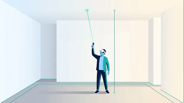Misura dell'altezza del soffitto con il laser