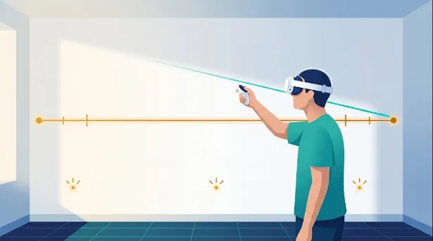 Metro laser tra due punti su una parete della cucina
