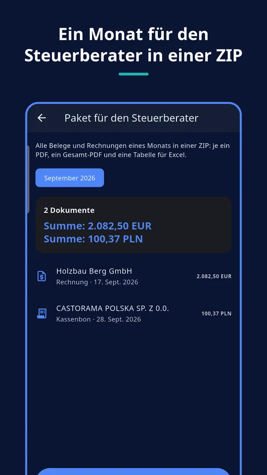 UZYTAK Scan — Rechnung