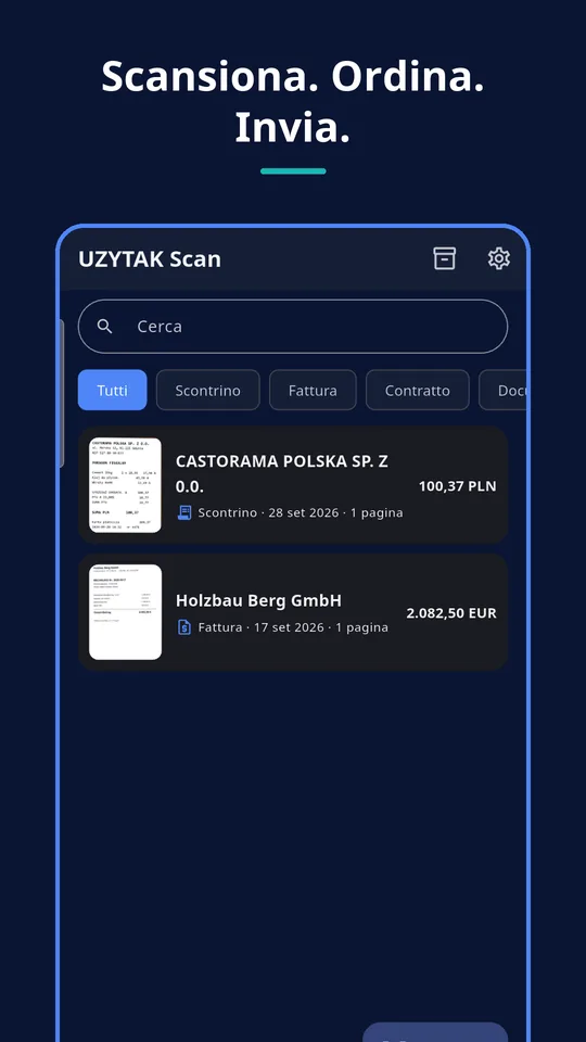 UZYTAK Scan — Archivio